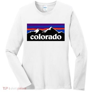 Colorado Mountains Graphic Design Women's Long Sleeve Shirt