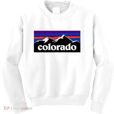 Colorado Mountains Graphic Design Kids Sweatshirt