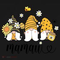 Cute Mamaw Gnomes With Bees And Sunflower Country Style Great Gift Doggie Tank thumb 4