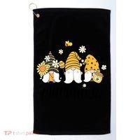 Cute Mamaw Gnomes With Bees And Sunflower Country Style Great Gift Golf Towel thumb 0