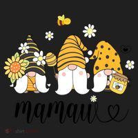 Cute Mamaw Gnomes With Bees And Sunflower Country Style Great Gift Golf Towel thumb 3