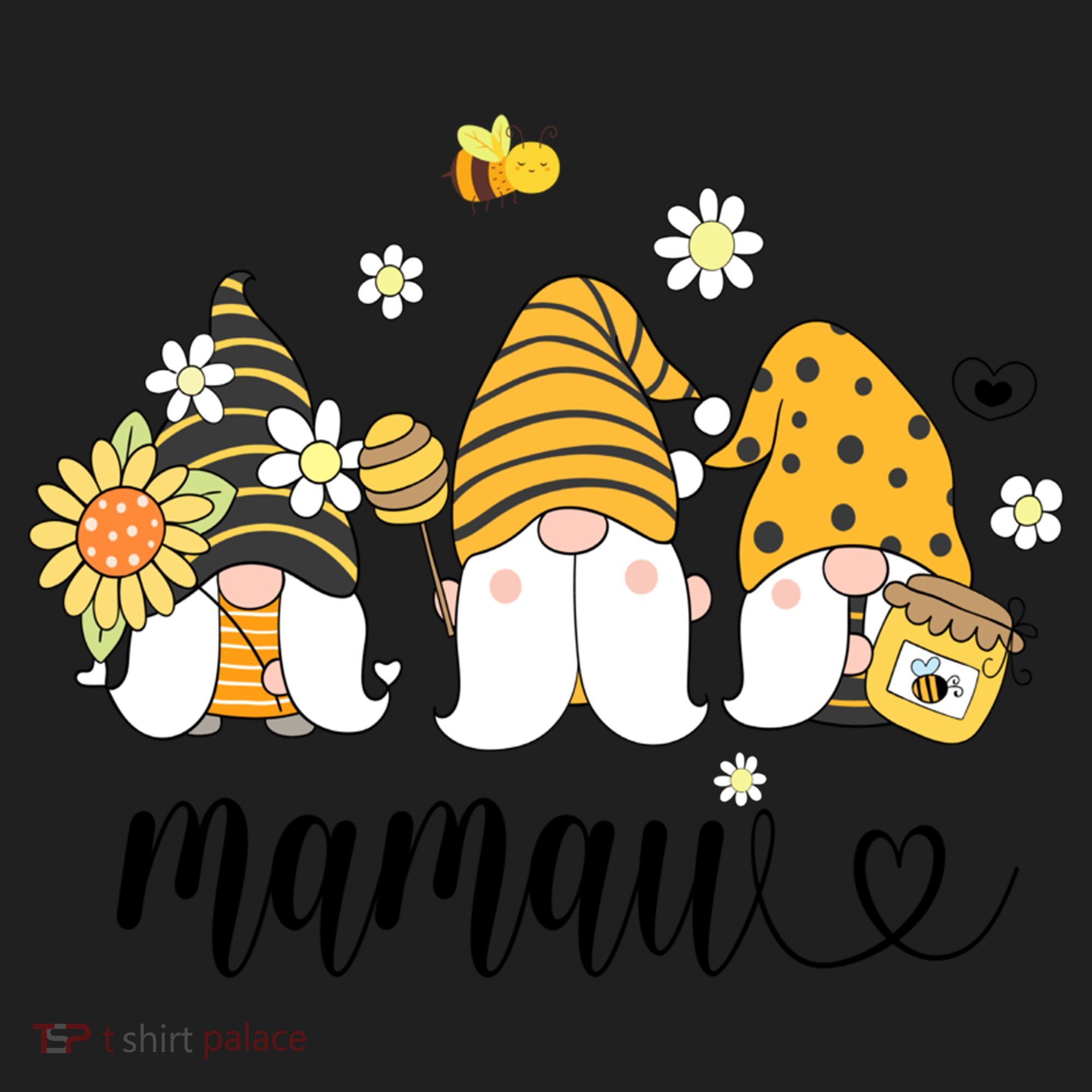 Cute Mamaw Gnomes With Bees And Sunflower Country Style Great Gift Golf Towel