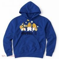 Cute Mamaw Gnomes With Bees And Sunflower Country Style Great Gift Hoodie thumb 0