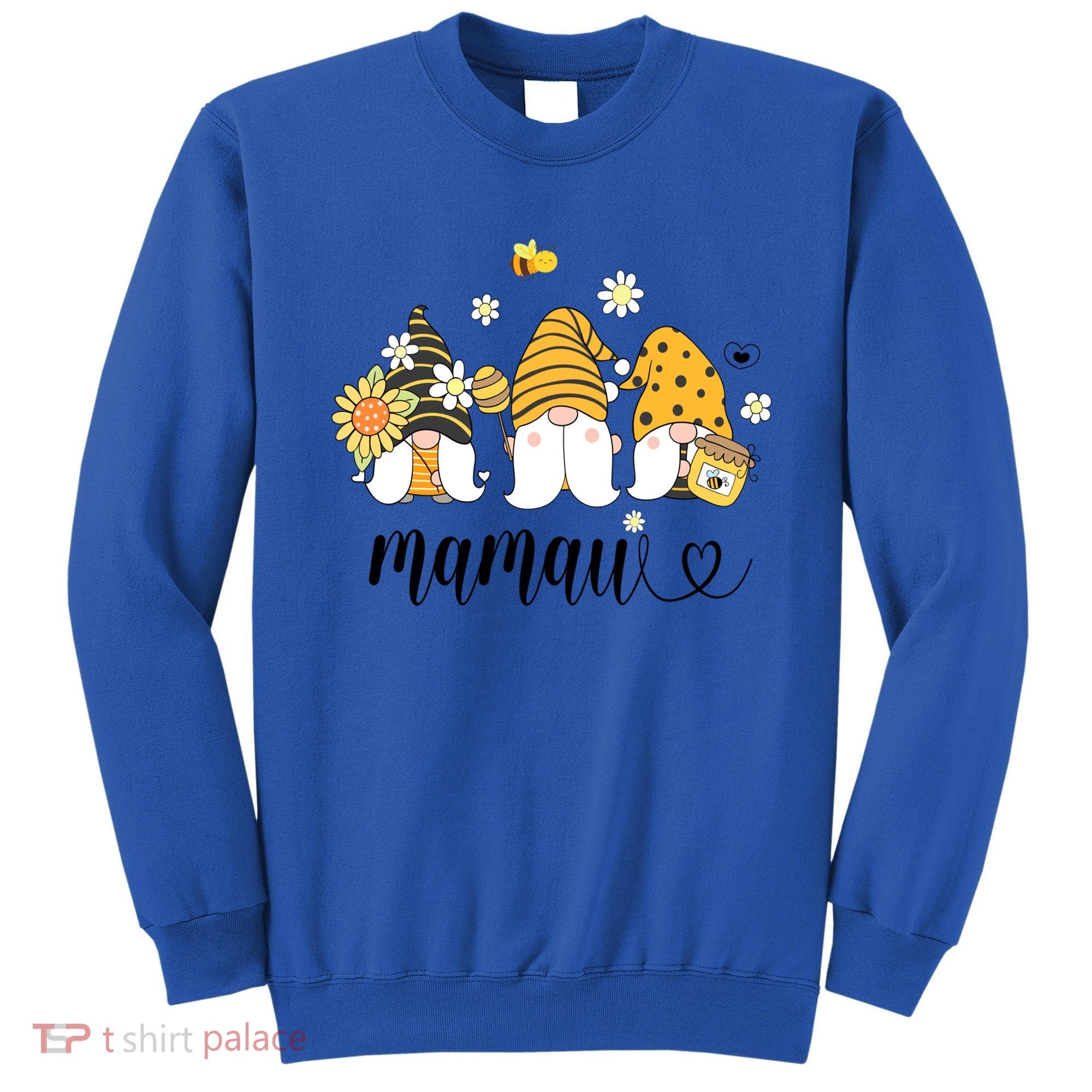 Cute Mamaw Gnomes With Bees And Sunflower Country Style Great Gift Sweatshirt