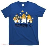 Cute Mamaw Gnomes With Bees And Sunflower Country Style Great Gift T-Shirt thumb 0