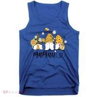 Cute Mamaw Gnomes With Bees And Sunflower Country Style Great Gift Tank Top thumb 0