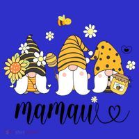 Cute Mamaw Gnomes With Bees And Sunflower Country Style Great Gift Tank Top thumb 6