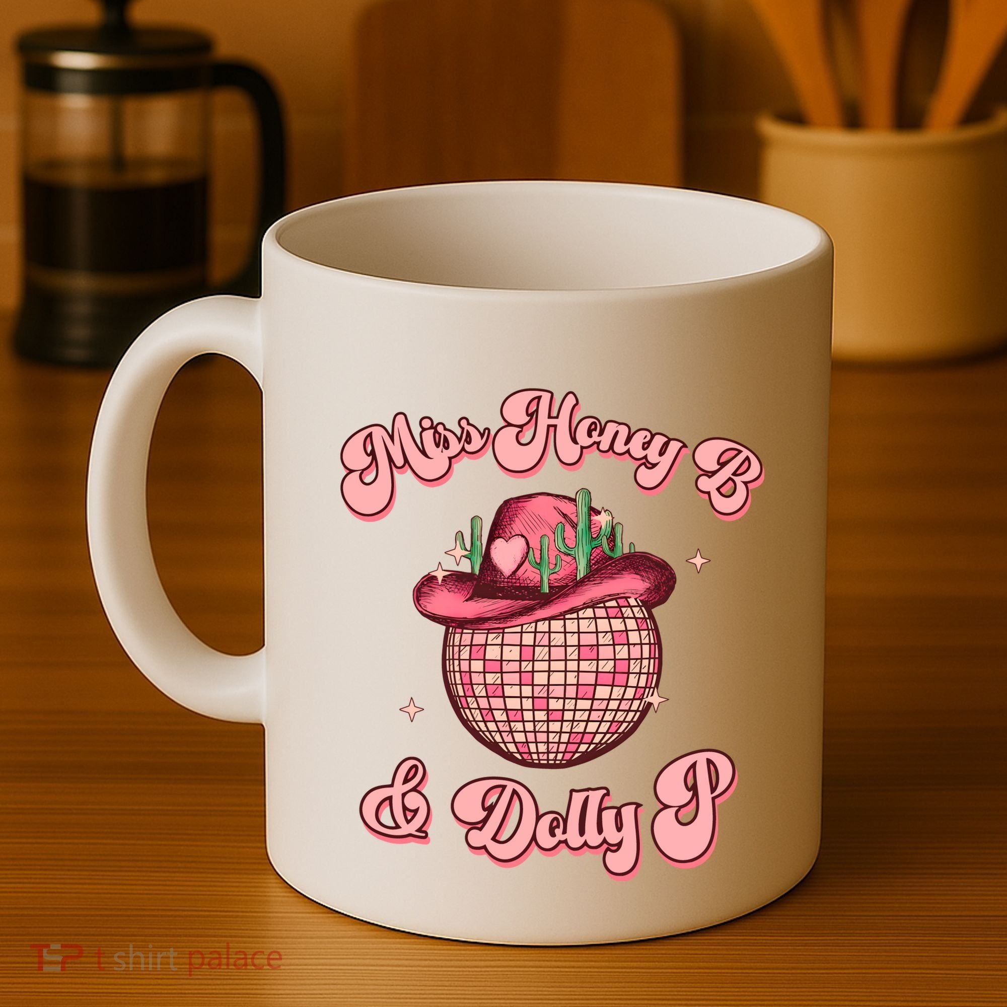 Cowboy Miss Honey B And Dolly P Queen B Coffee Mug