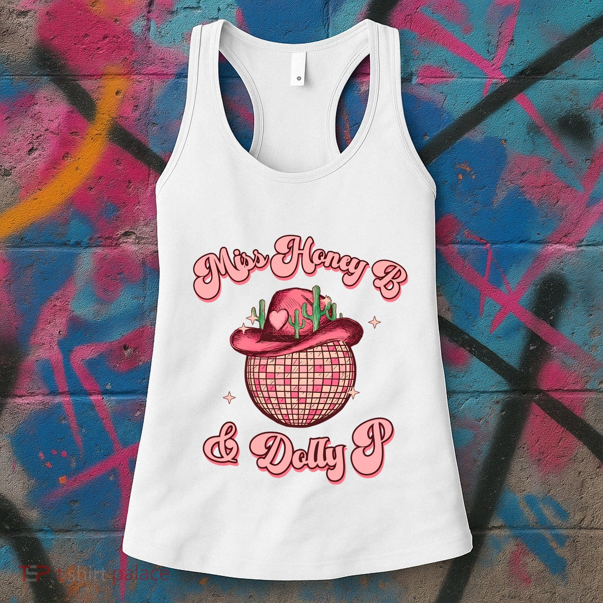 Cowboy Miss Honey B And Dolly P Queen B Women's Tank Top