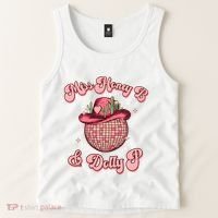 Cowboy Miss Honey B And Dolly P Queen B Tank Top thumb 2