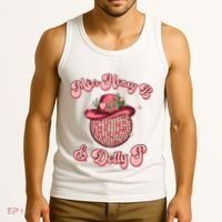 Cowboy Miss Honey B And Dolly P Queen B Tank Top thumb 3