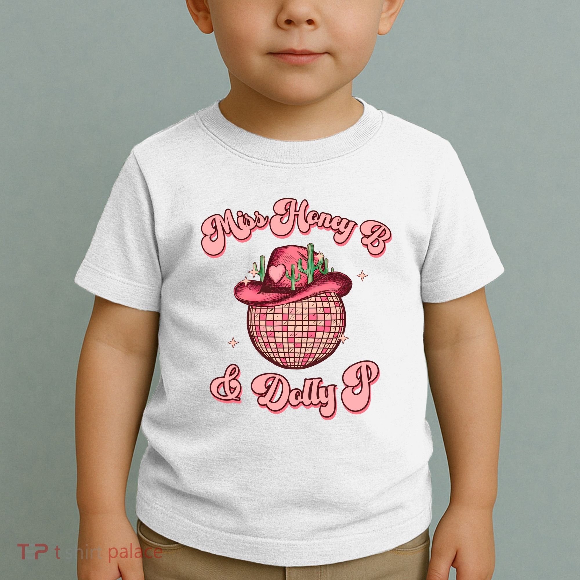 Cowboy Miss Honey B And Dolly P Queen B Toddler T-Shirt