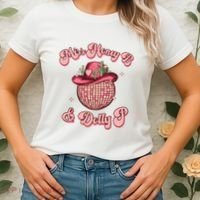 Cowboy Miss Honey B And Dolly P Queen B Women's T-Shirt thumb 2