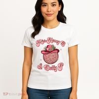Cowboy Miss Honey B And Dolly P Queen B Women's T-Shirt thumb 4