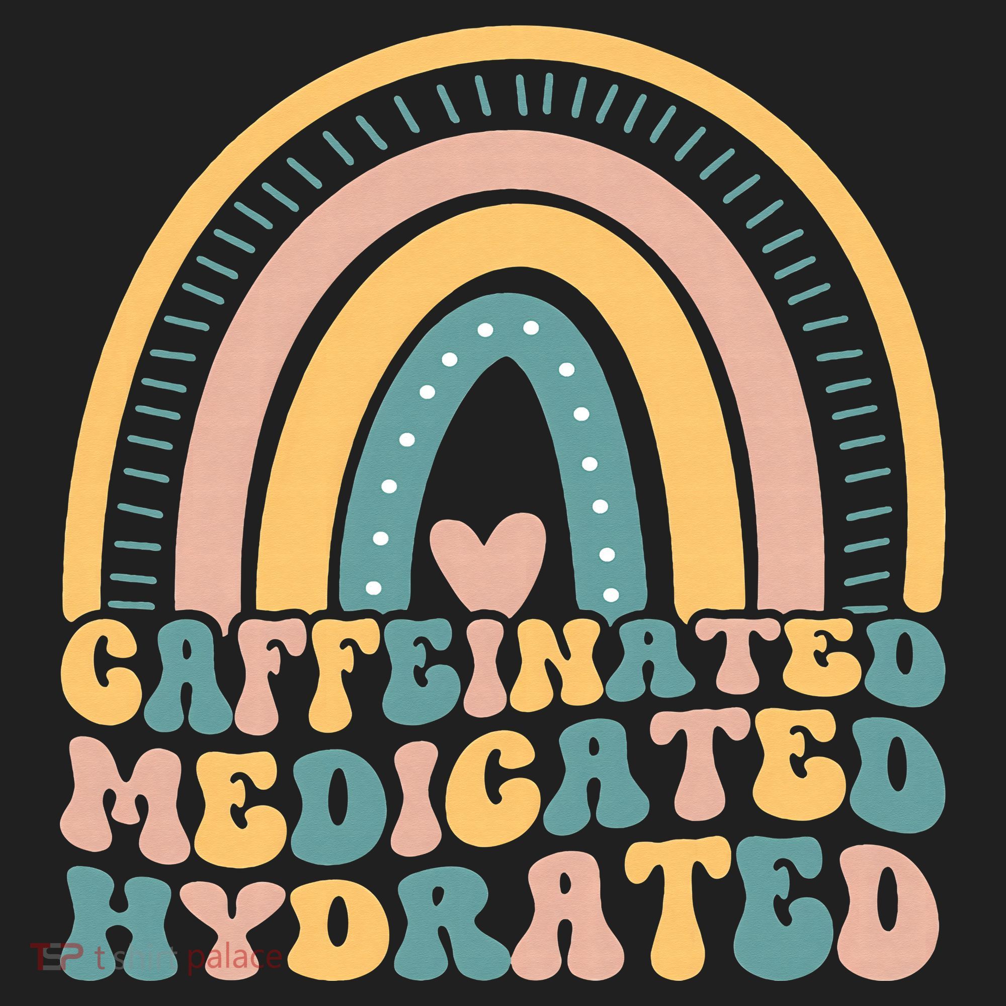 Caffeinated Medicated Hydrated Funny Nurse Teacher Saying Beanie