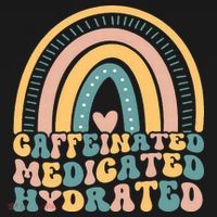 Caffeinated Medicated Hydrated Funny Nurse Teacher Saying Toddler Hoodie thumb 2