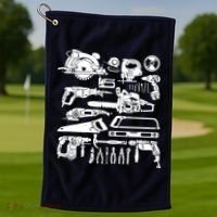 Carpenter Mechanic Handyman Woodworker Golf Towel thumb 1