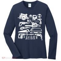Carpenter Mechanic Handyman Woodworker Women's Long Sleeve Shirt thumb 0