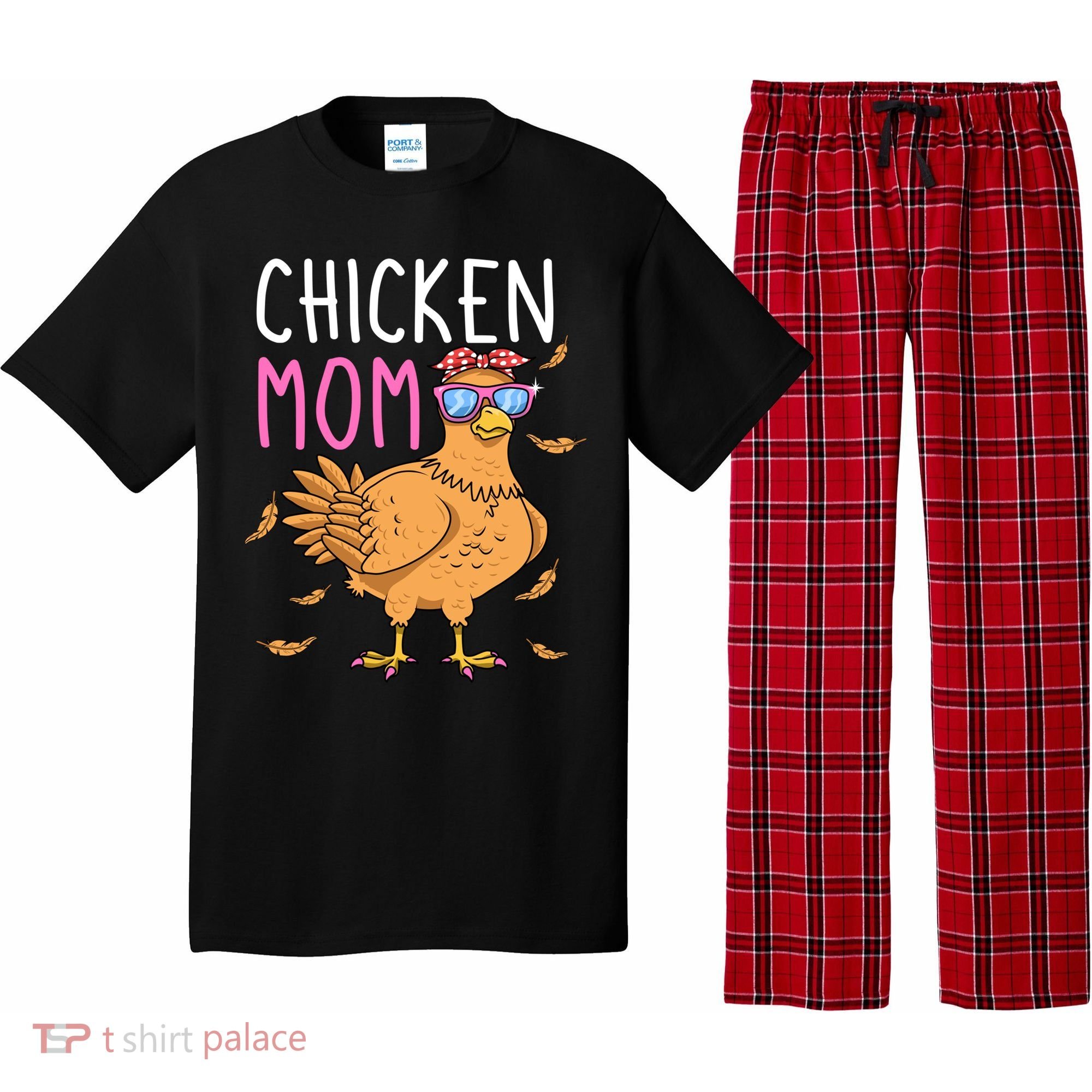 Chicken Mom Hen Lover Poultry Farmer Chicks Mother's Day Funny Gift Pajama Set