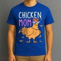 Chicken Mom Hen Lover Poultry Farmer Chicks Mother's Day Funny Gift T-Shirt thumb 3