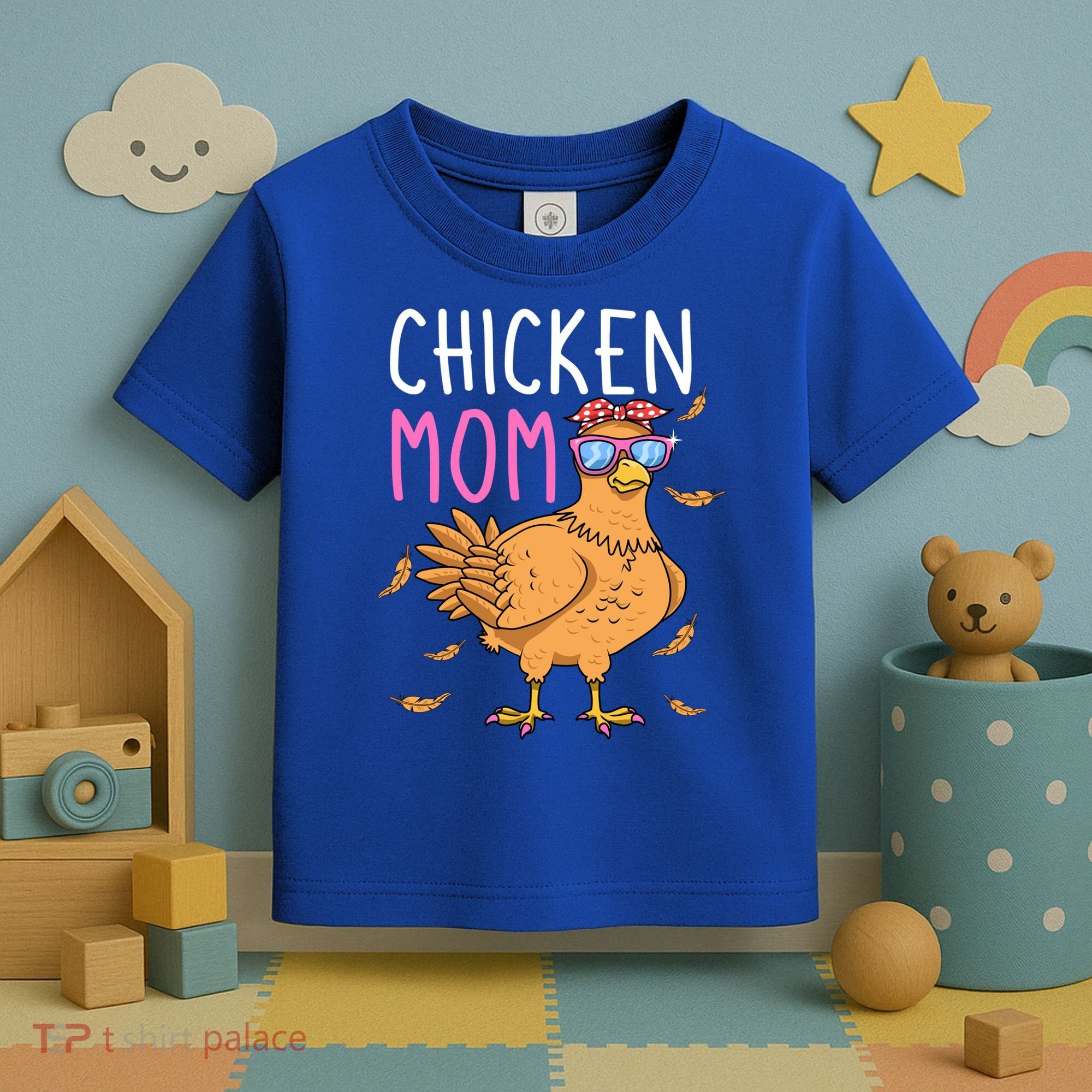 Chicken Mom Hen Lover Poultry Farmer Chicks Mother's Day Funny Gift Toddler T-Shirt