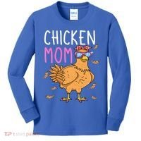 Chicken Mom Hen Lover Poultry Farmer Chicks Mother's Day Funny Gift Kids Long Sleeve Shirt thumb 0