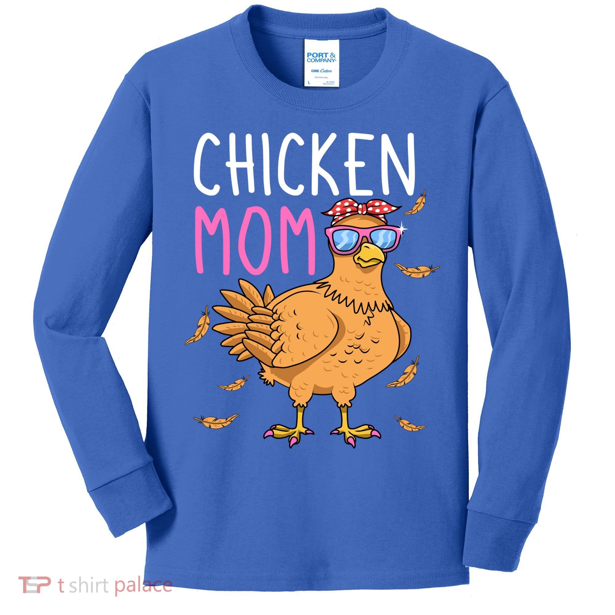 Chicken Mom Hen Lover Poultry Farmer Chicks Mother's Day Funny Gift Kids Long Sleeve Shirt