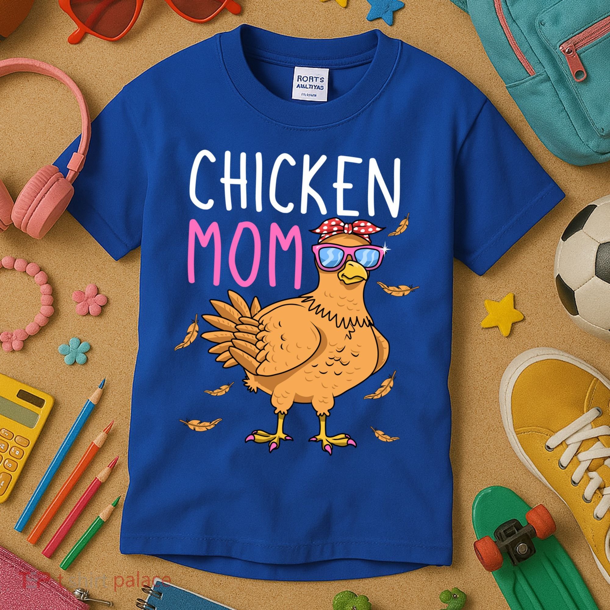 Chicken Mom Hen Lover Poultry Farmer Chicks Mother's Day Funny Gift Kids T-Shirt