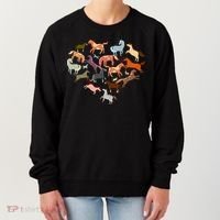 Cute Multi Horse Lover Heart Women's Sweatshirt thumb 0