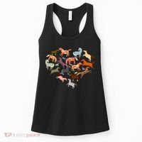 Cute Multi Horse Lover Heart Women's Tank Top thumb 0