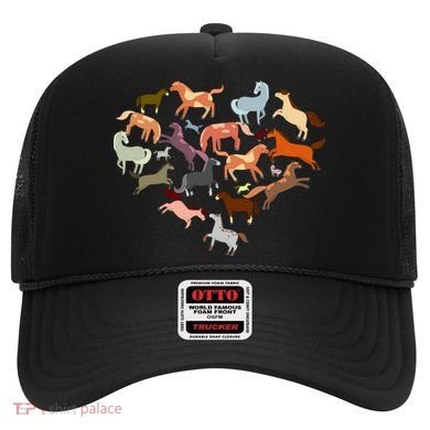 Cute Multi Horse Lover Heart Hat