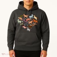 Cute Multi Horse Lover Heart Hoodie thumb 2