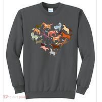 Cute Multi Horse Lover Heart Sweatshirt thumb 0
