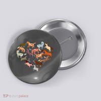 Cute Multi Horse Lover Heart Button thumb 0
