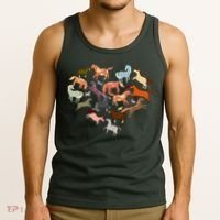 Cute Multi Horse Lover Heart Tank Top thumb 3