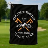 Camelback Mountain Hiking Phoenix Arizona Gift Golf Towel thumb 1