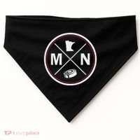 Classic Minnesota Hockey Mn Outline USA-Made Doggie Bandana thumb 0
