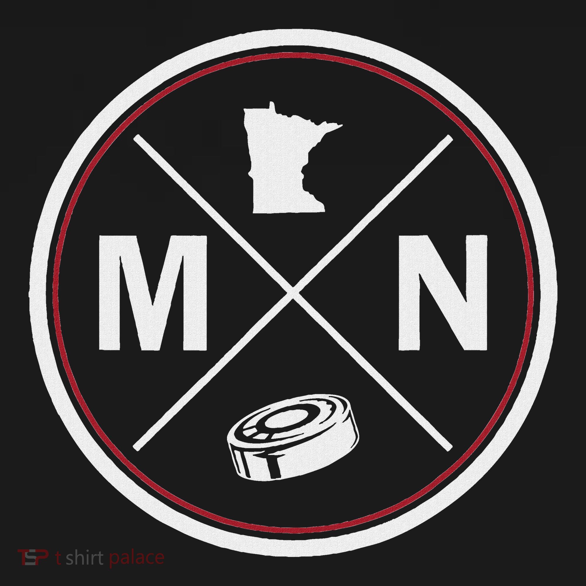 Classic Minnesota Hockey Mn Outline Long Sleeve Shirt