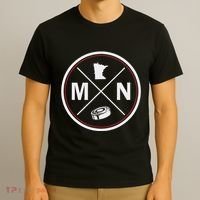 Classic Minnesota Hockey Mn Outline T-Shirt thumb 3