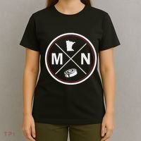 Classic Minnesota Hockey Mn Outline T-Shirt thumb 4