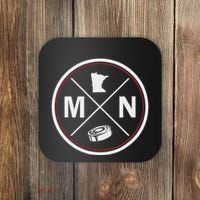 Classic Minnesota Hockey Mn Outline Coaster thumb 0