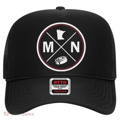 Classic Minnesota Hockey Mn Outline Hat