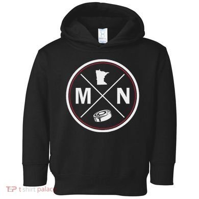 Classic Minnesota Hockey Mn Outline Toddler Hoodie