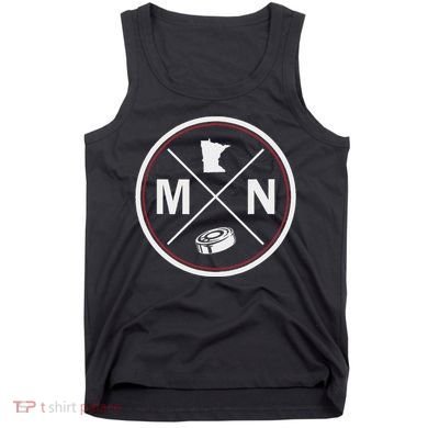 Classic Minnesota Hockey Mn Outline Tank Top