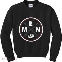 Classic Minnesota Hockey Mn Outline Kids Sweatshirt thumb 0