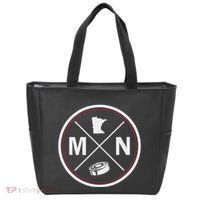 Classic Minnesota Hockey Mn Outline Tote Bag thumb 0