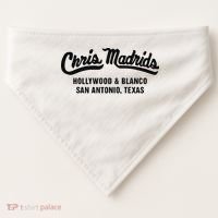 Chris Madrids Hollywood And Blanco San Antonio Texas USA-Made Doggie Bandana thumb 0