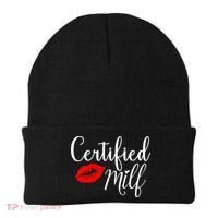 Certified MILFs Humor Funny Gift Idea For New Hottest Mom Beanie thumb 0