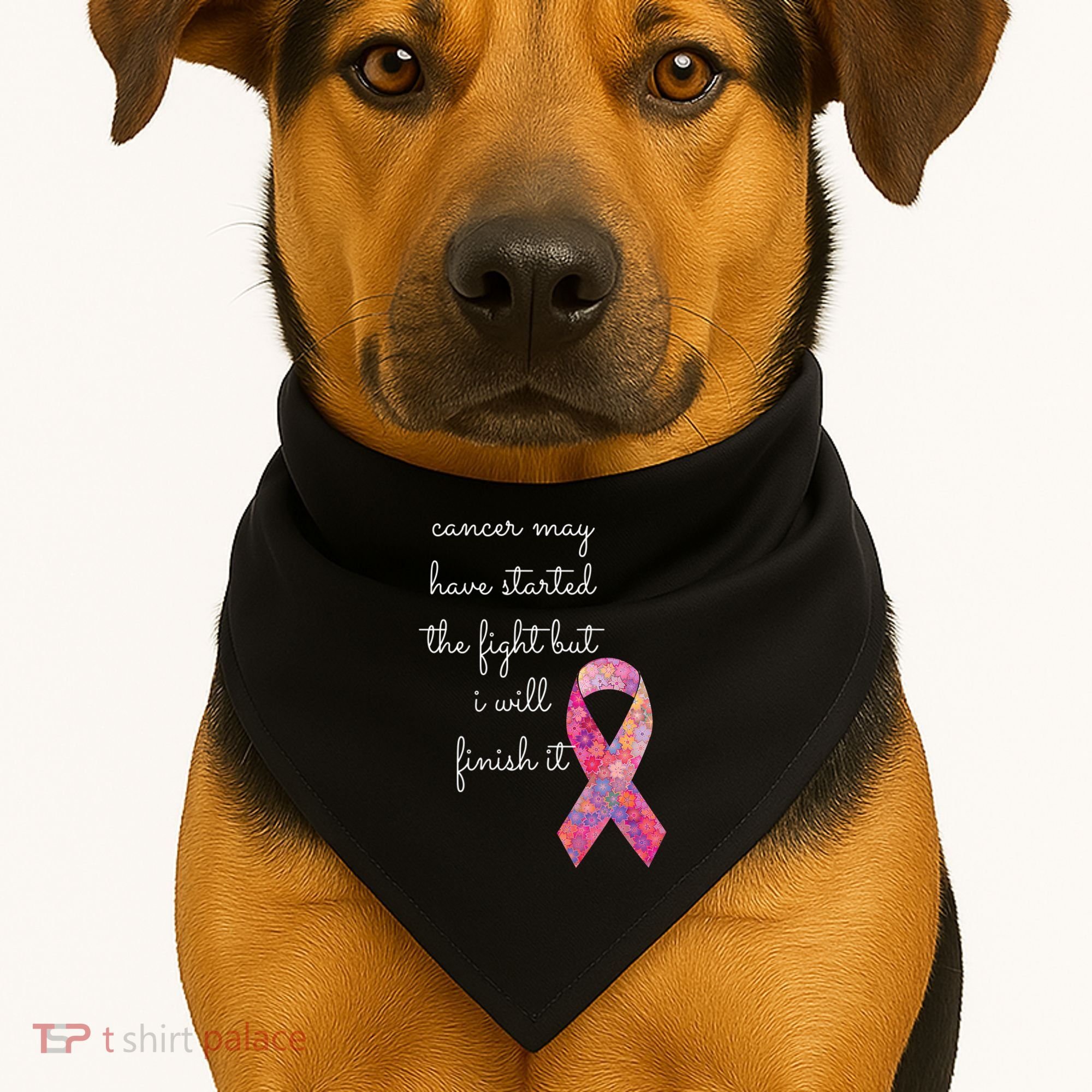 Cancer May Have Started The Fight But I Will Finish It Gift USA-Made Doggie Bandana
