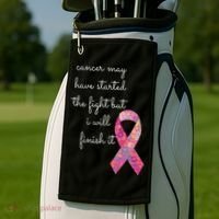 Cancer May Have Started The Fight But I Will Finish It Gift Golf Towel thumb 2